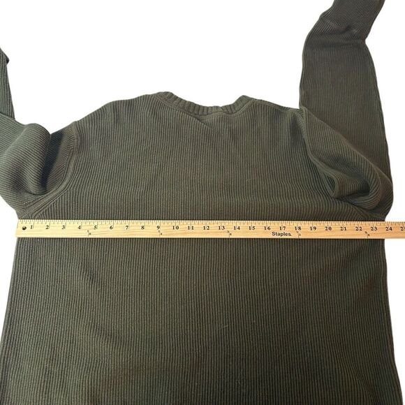 Eddie Bauer Men's XLT 100% Cotton Pullover Crew Neck Top Olive Green - Picture 6 of 14